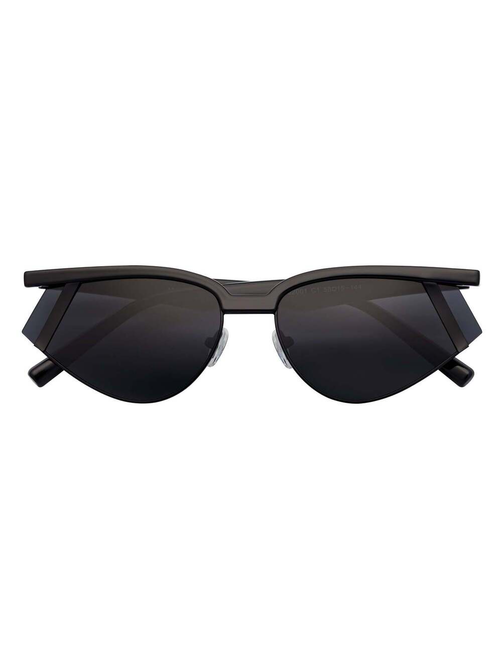 WILSHIRE - Rimless Cat Eye Sunglasses Black Smoke